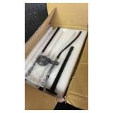 Height Adjustable Speaker Stand Pair Extend 33\ to 42\in with Wall Mount for Samsung, Vizio, Bose, LG, Roku Rear Speakers and More Surround Sound Speaker Stands Up to 5Lbs with Key HoleandThread Holei