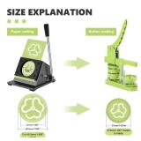 Saladulce 1.457\ Button and Circle Cutter Punch Die Cutter for 1.457\in and 1.909\in Buttonsin