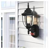 odorpower Porch Lights Outdoor Motion Sensor Wall Sconce Anti-Rust Aluminum, Exterior Outdoor Wall Lights Dusk to Dawn Porch Light Fixture Wall Mount for House Outside Patio