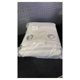 NICETOWN Faux Linen 100percent Blackout 90 inch Curtains, Silver Grommet Thermal Insulated 2 Layers Window Treatments Sound Dampening for Living Room/Bedroom, Natural, W52 x L90, 2 Panels