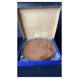 Farmhouse Oak 12\ Lazy Susan Turntable Organizer for Cabinet, Round Wooden Lazy Susan Organization and Storage for Dining Table, Pantry, Kitchen, Countertop, Cupboard,Home Decor, Walnut Woodin