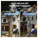 Extra-Long 144FT Solar String Lights Outdoor, 2 Pack 400LED Solar Fairy Lights for Outside Waterproof, Silver Wire 8 Lighting Modes Solar Twinkle Lights for Tree Garden Party Xmas Decor (Cool White)