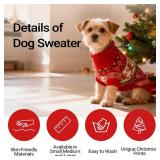 BAOBICUTE Christmas Dog Sweaters for Small Medium Large Dogs Girl Boy Knit Turtleneck Double Dog Sweater Clothes Winter Thick Warm Pet Puppy Outfit Snowflake Pattern for Holiday Christmas