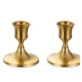 Sziqiqi Gold Candlestick Candle Holders - Decorative Candle Holders for Candlesticks Taper Candles Set of 2 for Dinning Table Fireplace Mantel Home Coffee Decorations