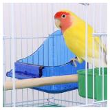 YJJKJ Pet Bird Bath Box, Bird Caged Parrot Bathing Tub, Bird Cage Accessory Bathing Tub Bath for Small Brids Parakeet Canary Budgerigar Lovebirds (Random Color)