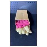 Bamllum 2 Pairs of Rubber Dishwashing Gloves for Kitchen and Household Cleaning  Long Cuff 15\, Reusable, Flexible Long-lasting and Non-Slip (Red+Yellow+Green, Medium)in