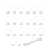 AQUANEAT 20 Pack Suction Cups with 40 Zip Ties for Aquarium Fish Tank Decoration Moss Shrimp Nest