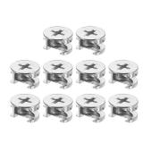 uxcell Cam Lock Nut for Furniture, 10pcs 15x9.5mm Joint Connector Locking Nuts Furniture Connecting Cam Fittings
