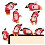 MuMyer Fire Extinguisher Figurine Computer Monitor Decor, 4PCS Cute Mini Resin Fire Extinguisher Statues for Car Dashboard, Funny and Creative Office Desk/TV/Photo Frame Decorations