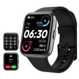 Tensky Smart Watch for Men/Women Android and iPhone, Alexa Built-in, 1.8\ Touch Screen Fitness Tracker with Answer/Make Calls, 3ATM Waterproof Heart Rate/Sleep/SpO2 Monitor, Pedometer, 100+ Sport Mode