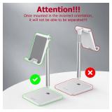 OMOTON Cell Phone Stand, Adjustable Angle Height Desk Phone Dock Holder for iPhone Air 17 Pro Max/Plus/XS/XR, Samsung Galaxy S20 / S10 / S9 / S8 and Other Phones (3.5-7.0-Inch),Silver