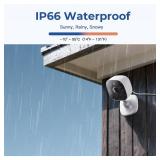 VSMAHOME 4MP Outdoor Indoor Cameras for Home Security, Outdoor Security Camera Indoor, 2.4g/5g Cameras for House/Pet/Baby, Plug and Play, Support 128G Card Storage (Not Included), Wired, 2PCS