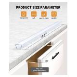 SARDVISA 17.5\ Soft Cabinet Door Protector, Transparent Trimable PVC Edge Guard, Snugly Fit Slip On Bumper for Kitchen Cabinets, Prevents Wear, Chipping and Discoloration, 3/4\in Thick, 4 Packsin