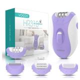 VOGOE Epilator for Women-Cordless Epilators Hair Removal for Women, 4-in-1 Electric Razor Hair Remover, 2 Speeds and 21 Tweezers for Face Legs Arms Armpit Bikini, Purple HR310