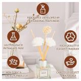 Reed Diffuser Set, 1.7 fl oz Scent Diffuser with Sticks, Lily Scent for Bathroom Accessories Shelf Decor, Air Fresheners for Home, Home Fragrance Products, House Office Room Decor Aesthetic and Gift
