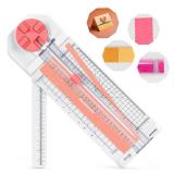 Paper Cutter for Craft?Paper Trimmer, Perforator, Folding, Pinking Cutting on Paper, Vinyl, Cardstock, Photo for Scrapbooking and Cardmaking Plus Sideways Ruler, Pink, Worklion