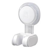 TAILI Shower Head Holder Suction Cup, Handheld Shower Head Bracket, Height Angle Adjustable Wall Mounted, Bathroom Showerhead Holder No Drilling Removable Waterproof,Matte White