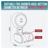 TAILI Shower Head Holder Suction Cup, Handheld Shower Head Bracket, Height Angle Adjustable Wall Mounted, Bathroom Showerhead Holder No Drilling Removable Waterproof,Matte White