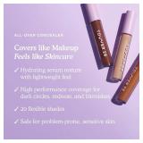 Tower 28 Swipe Serum Concealer - Hydrating Medium-Full Coverage Concealer + Under Eye Brightener - Skin Care Infused Makeup with Hyaluronic Acid + Soothing Centella - 3.0 Light/Warm Peach (0.22 oz)