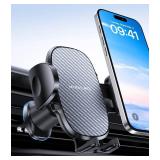 Miracase Phone Holders for Your Car with Metal Hook Clip, Air Vent Cell Phone Stand Car Mount, Universal Automobile Cradle for Garmin GPS Fit iPhone Android and All Smartphones, Dark Grey