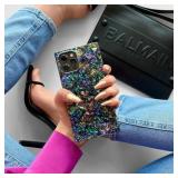 Flaunt Official Square Protective Case - Compatible with iPhone 17 Pro Max - Compatible with MagSafe and Wireless Charging - Drop-Tested and Shockproof - (Abalone Shell)