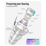 Hearprotek Concert Ear Plugs, 2 Pairs Reusable High Fidelity Musician Ear Plugs, Purple, Silicone, Earplugs, Earplug, Noise Protection