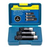 7 Spline Lug Nut Socket Set,3 Piece Lug Nut Key Kit 5/8\ 11/16\in 3/4\in for M14x1.5, M14x1.5, M14x2 Tuner Lug Nuts Removal Tool Kit with Hard Case?,Double Layer Reinforcement,Cr-Mo Steel?? (3 Piece S