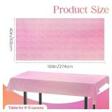 2 pcs Pale Pink Holographic Laser Tablecloths Light Pink Shiny Table Covers 40\ x 108\in Foil Disposable Rectangle Table cloths for Girl Birthday Party Wedding Anniversary Bachelorette Baby Shower Dé