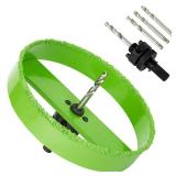 HLOFIZI 6-3/8 Hole Saw for 6\ Recessed Lights, Carbide Grit Holes Saw Cutting Plaster Drywall Ceiling Sheetrock, Greenin