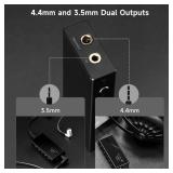 Questyle M18i Headphone Amplifier Bluetooth 5.4 Receiver Portable USB DAC Amps High Resolution with 4.4mm and 3.5mm Dual Outputs Supports PCM 384kHz/DSD256 LDAC Lossless for Smartphones/PC/Laptops