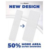 XXL Anti Slip Shower Stickers 12 PCS, Invisible Non-Slip Shower Strips for Adults, Premium Adhesive Bath Tub Stickers (Clear)