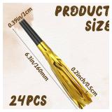 24 PCS Gold Glitter Noise Makers, Metallic Fringed Party Blowers Party Noise Makers for Adults Birthday Graduation Sporting Events New Years Parties Favor Decoration Supplies