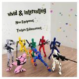 (Assembly Completed) 8 Packs Titan13 Action Figure Set, Dummy 13 3d Printed Action Figure Toy Gifts for Kids, Robot 13 ActionFigure Full Body Mechanical Doll Christmas Birthday Gift for Boys Girls