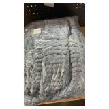 Chunky Knit Grey Throw Blanket
