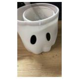 White Ghost Halloween buckets