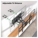 Full Motion TV Wall Mount for Most 37\-84\in Flat Screen TV, Swivel or Tilt TV Wall Bracket with Dual Articulating Arms, for 12\in-16\in Wood Studs, Max VESA 600x400mm, Load 120 lbs by USX MOUNTin