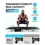 Gonex 31.5\ Extra Wide Camping Cot with Premium Pillow Pocket Supports 350lbs, Portable Ultralight Folding Cot Bed for Adults Travel, Beach, Home, Sleeping (Black)in