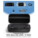 CoBak Hard Carrying Case for ASUS ROG Xbox Ally and ROG Xbox Ally X 7\ 2025 - 3 in 1 Accessories Bundle with 2 Screen Protectors, 4 Thumb Grip Caps, 22 SD Card Cartridges, Portable Travel Bag, Blackin