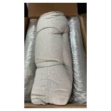 Kyaringtso Chair Cushions for Dining Chairs Set of 6, Non Slip Indoor Kitchen Chair Cushions with Ties, Tufted Memory Foam Seat Chair Pads, 17\ x 16\in x 3\in, Creamin