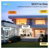 Veriligt 24 Pack 6 Inch 5CCT LED Recessed Light, Silm Canless Recessed Lighting, Dimmable, Damp Rated, 2700K-5000K Selectable, Wafer Ceiling Downlight with Junction Box, 1200LM, 12W 120V, ETLandFCC