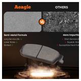 Front and Rear Semi-Metal Brake Pads Set for Cadillac Escalade 2008-2014,for Chevy Silverado 1500 2008-2013, Suburban, Tahoe, for GMC Sierra 1500, Savana 1500, Yukon, for Express 1500, Avalanche, 8PCS