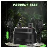 MECESOR Reptile Dual Light Fixture with Dimming Switch and Timer, Deep Dome Reptile Heat Lamp Fixture Double UVB Light Fixture, Double Dome Lamp Fixture for Basking Heat Bulb for Terrariums