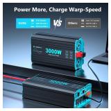 LANDERPOW 3000 Watt Pure Sine Wave Inverter 12V DC to 120V AC for RV, Truck, Solar, Home, Off-Grid, Power Inverter with 3 AC Outlet, 30W USB-C, 5V 3.1A USB, Hardwire Port, Remote Control, Surge 6000W