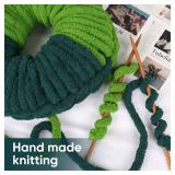 8 Packs Jumbo Chunky Chenille Yarn - 1820g(64oz) 254 Yards (761ft) Bulky Yarn - Chunky Yarn for Hand Knitting Blanket,Cushions, Pet Bed - Soft and Durable (Dark Green)