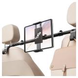 Aaeiirey Car Headrest Tablet Holder [Dual-Clamp Stability][360° Adjustable] Back Seat iPad Mount for Kids Road Trip, Compatible with 4.516.5\ iPad Pro/Air/Mini, Galaxy Tab, Kindle Fire, Switchin