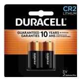 Duracell CR2 3V Lithium Battery, 2 Count (Pack of 1), CR2 Battery Lithium, High Power, Long-Lasting for Video and Photo Cameras, Lighting Equipment, and More