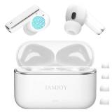 IAMJOY Language Translation Earbuds, 163 Language and Accents Two-Way Translator Device Built-in 6 Mics, 42dB Hybrid Dual Noise Cancelling Earbuds for Travel Business Learning, White (used)