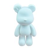Coniuty Fluid Bear Painting Figure, DIY Bear Figure for Home Decoration (10 Inch, Blank Mold)