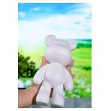 Coniuty Fluid Bear Painting Figure, DIY Bear Figure for Home Decoration (10 Inch, Blank Mold)