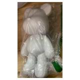 Coniuty Fluid Bear Painting Figure, DIY Bear Figure for Home Decoration (10 Inch, Blank Mold)